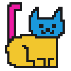 [LINEスタンプ] ドットな動物たち