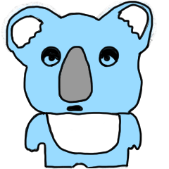 [LINEスタンプ] 気だるい水色コアラ