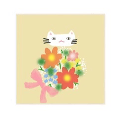[LINEスタンプ] 猫ちゃん達と綺麗なお花の画像（メイン）