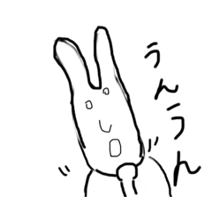 [LINEスタンプ] しろめうさぎ