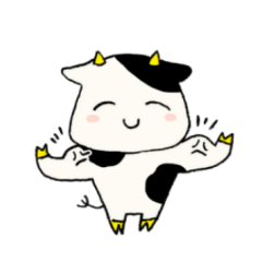 [LINEスタンプ] かわいいうしさんの毎日