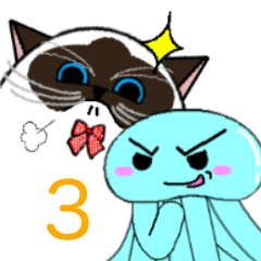 [LINEスタンプ] ラテさんとクーさん 3