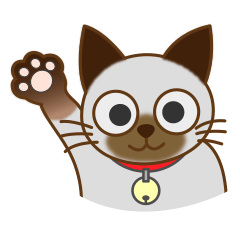 [LINEスタンプ] 可愛いシャム猫2「よく使う言葉編」の画像（メイン）