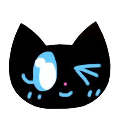 [LINEスタンプ] 黒猫ちゃんと青猫ちゃん