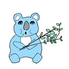 [LINEスタンプ] 気だるい水色コアラ 2