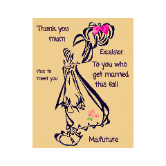 [LINEスタンプ] To you who marry in the fall.