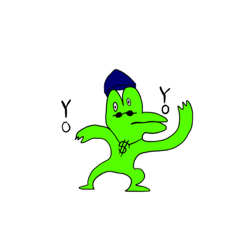 [LINEスタンプ] ラッパーフロッグメン