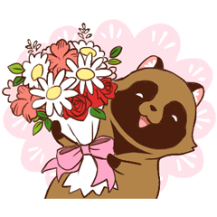 [LINEスタンプ] ふわふわたぬき2