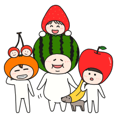 [LINEスタンプ] いちご姫とフルーツなお友だち