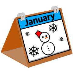 [LINEスタンプ] 1月のカレンダーの画像（メイン）