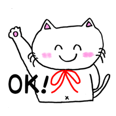 [LINEスタンプ] 白ねこ リリー