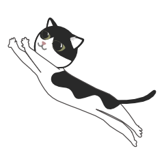 [LINEスタンプ] はちわれ猫のえりー