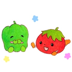 [LINEスタンプ] トーマくんとピーマちゃん