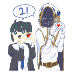 [LINEスタンプ] 白先生と黒弟子ちゃん2