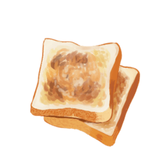 [LINEスタンプ] 食パンにバター付けますか？