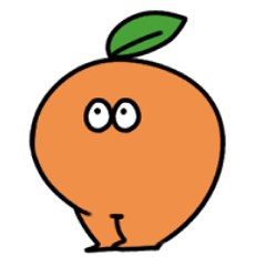 [LINEスタンプ] 歩けるオレンジ