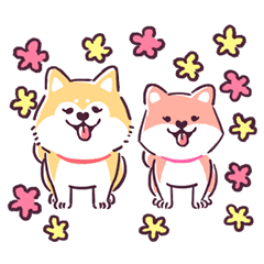 [LINEスタンプ] 動く 柴犬りんねね