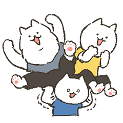 [LINEスタンプ] ゆかいなトリオ ねこ・あご・ポメ