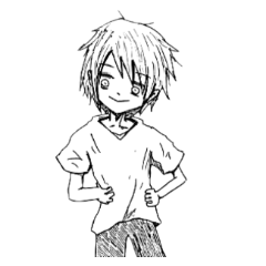 [LINEスタンプ] 白黒ボーイ