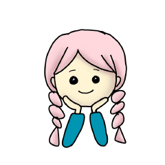 [LINEスタンプ] ほどほどにかわいいピンクヘアーの女の子の画像（メイン）