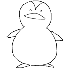[LINEスタンプ] そぼくなペンギン