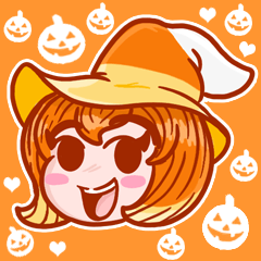 [LINEスタンプ] キャンディコーン魔女