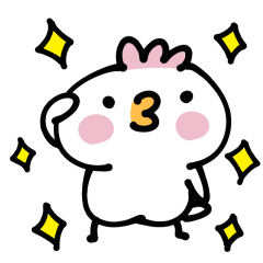 [LINEスタンプ] ピンクのトサカのニワトリ君