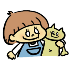 [LINEスタンプ] なかよぴマンブラザーズバンド(女の子と猫)