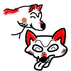 [LINEスタンプ] 赤い変な柴犬が毎日挨拶の画像（メイン）