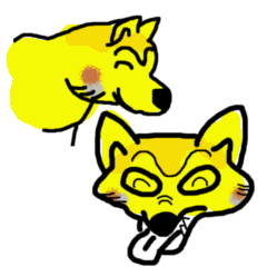 [LINEスタンプ] 黄色い変な柴犬が毎日挨拶の画像（メイン）