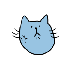 [LINEスタンプ] ゆるい青にゃんこ(日常)