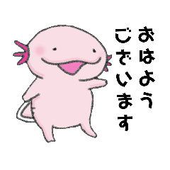 [LINEスタンプ] 敬語のウーパールーパー