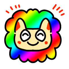 [LINEスタンプ] レインボーライオン