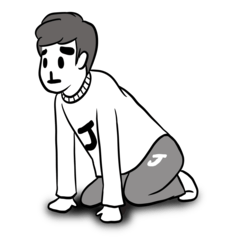 [LINEスタンプ] Mr.J say sorry