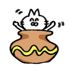 [LINEスタンプ] わりとふつうのねこ