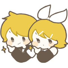 [LINEスタンプ] 鏡音リン・鏡音レンのほのぼのすたんぷ