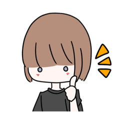 [LINEスタンプ] 茶髪の女の子