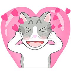 [LINEスタンプ] KITTEN LATTE MOVE