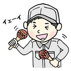 [LINEスタンプ] Lovely workers (ライトグレー)