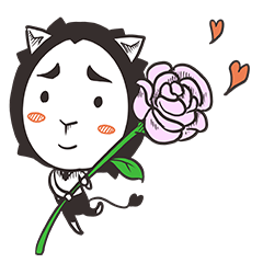 [LINEスタンプ] エナトは黒と白です