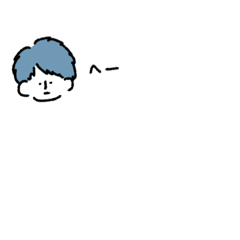 [LINEスタンプ] くすみブルーの一言