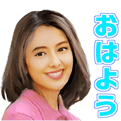 [LINEスタンプ] 可愛い顔の日本女性 4の画像（メイン）