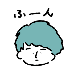 [LINEスタンプ] 青い人たちの一言