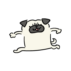 [LINEスタンプ] パグのさのすけ