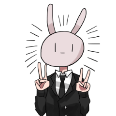 [LINEスタンプ] 社畜虚無うさぎくん