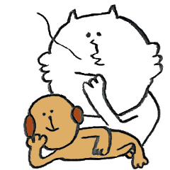 [LINEスタンプ] 猫の四郎と犬マロニーの画像（メイン）