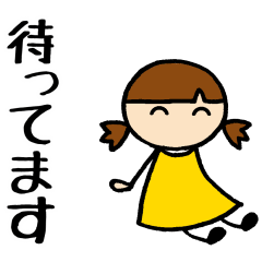 [LINEスタンプ] 黄色女子③ 待ち合わせ編