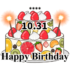 [LINEスタンプ] 10月のお誕生日祝い カスタムスタンプの画像（メイン）