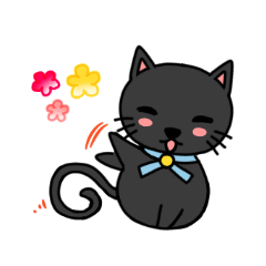 [LINEスタンプ] 黒猫こぼし