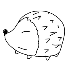 [LINEスタンプ] 赤池タンネルのハリネズミ